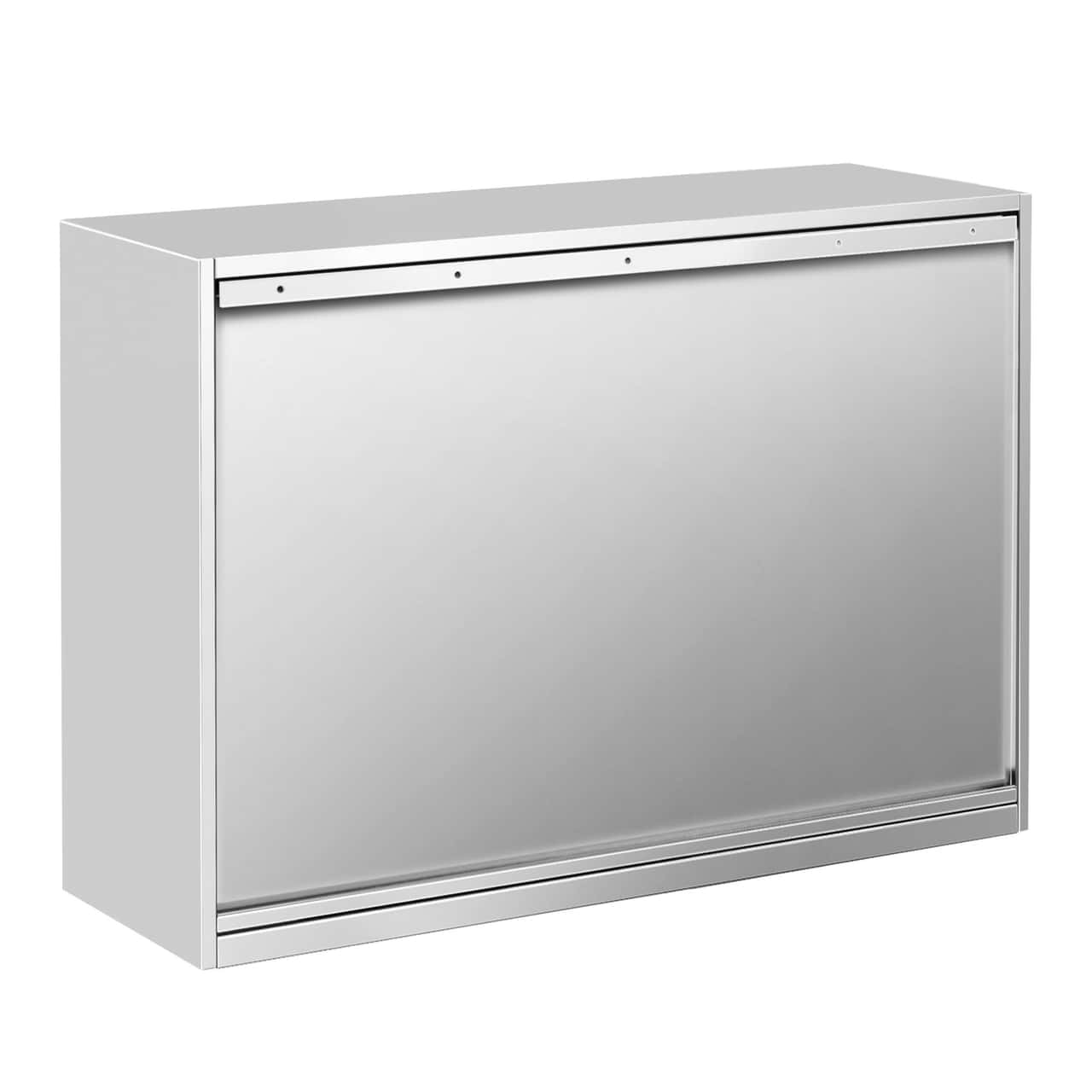 Nástěnná skříňka PREMIUM z nerezové oceli - 1200x400 mm - s posuvnými dveřmi - výška 800 mm