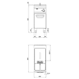 Elektrická fritéza - 22L - 22 kW