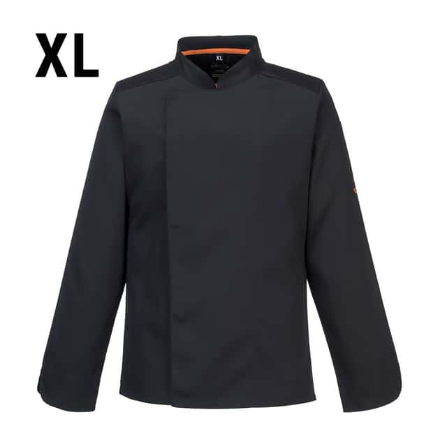 Langarm MeshAir Pro Kochjacke - Schwarz - Größe: XL