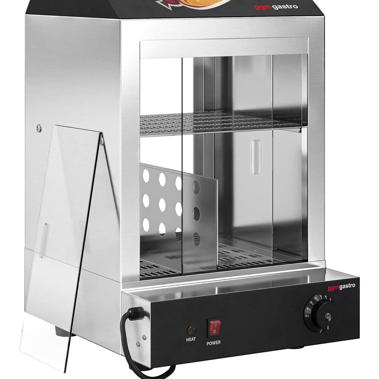 Hot Dog Steamer / Würstchen Warmhalte Vitrine - 1,2 kW