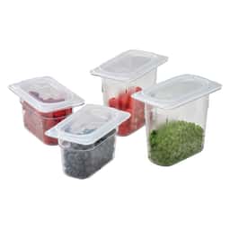 (6 kusů) CAMBRO | CAMWEAR® - polypropylenový GN kryt 1/9 - vzduchotěsný - mléčný