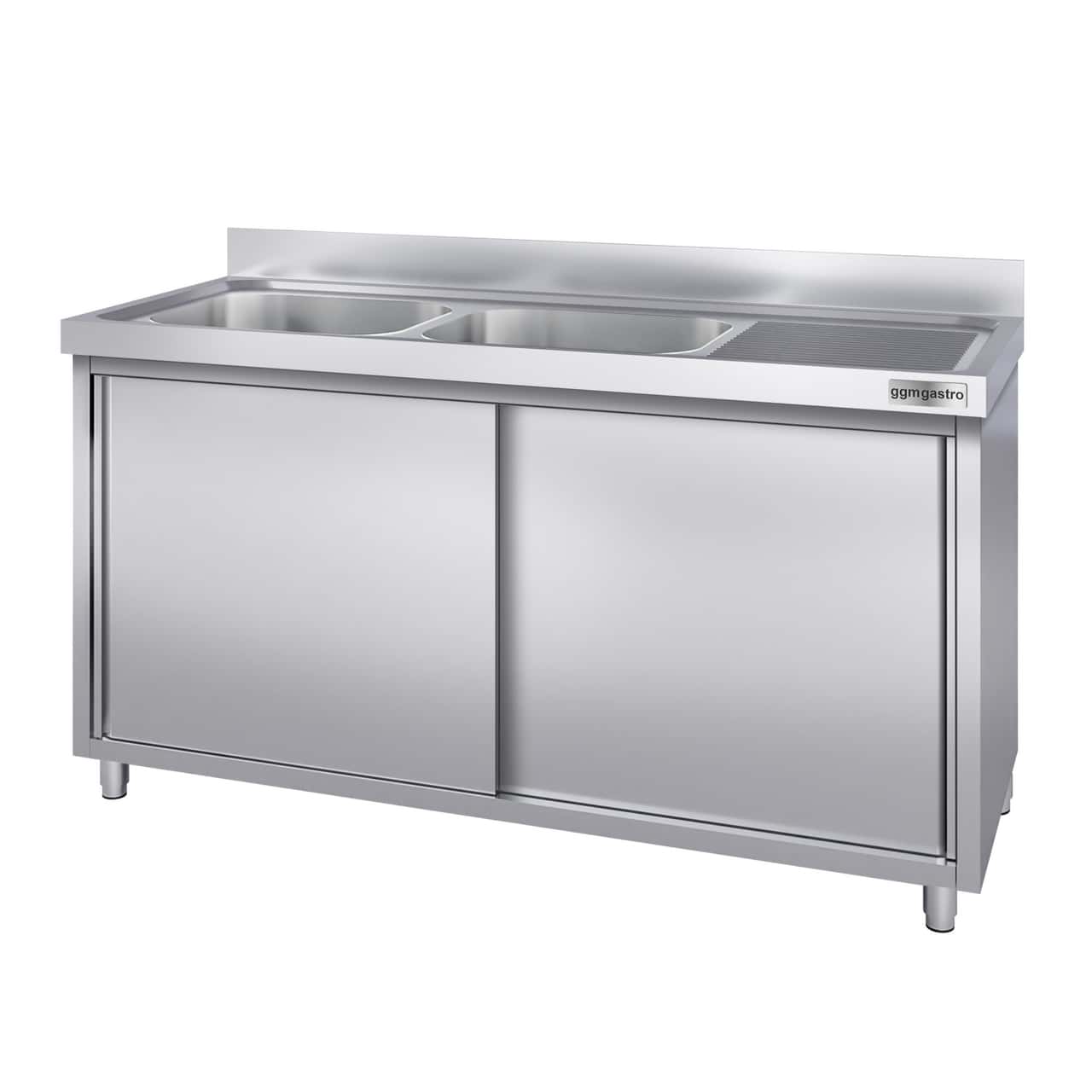 Spülschrank PREMIUM - 2000x700mm - mit 2 Becken links