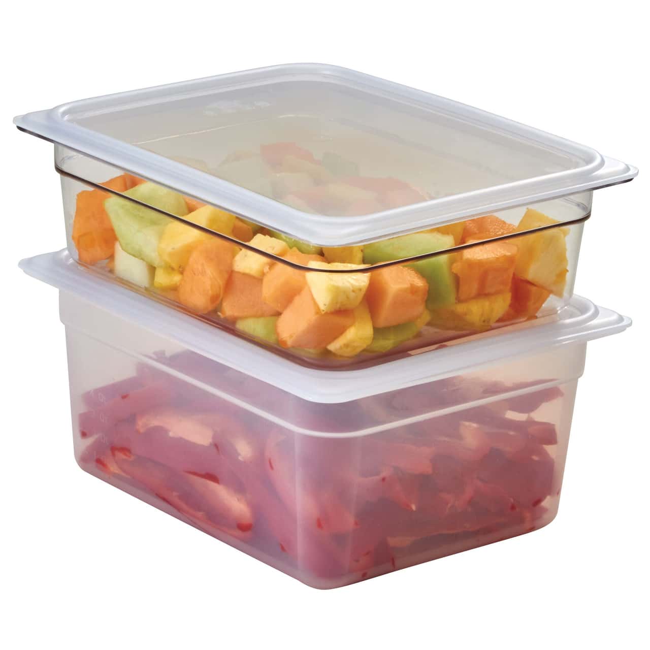 (6 kusů) CAMBRO | Camwear® polypropylenové GN nádoby 1/2 - mléčné - hloubka 150 mm