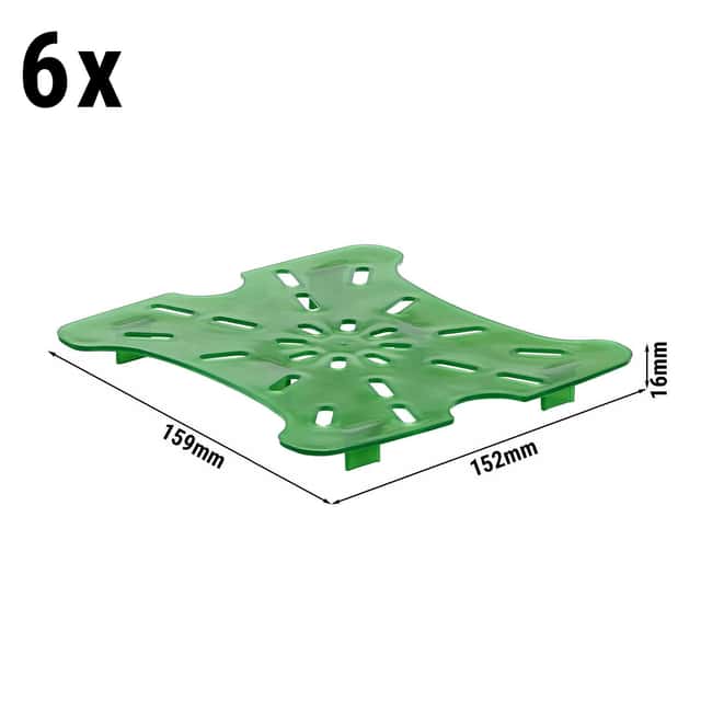 (6 Stück) CAMBRO | Abtropfplatte FreshPro - für 1,9 Liter & 3,8 Liter - Grün