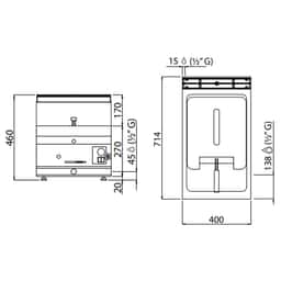 Plynová fritéza 10L (6,9 kW)