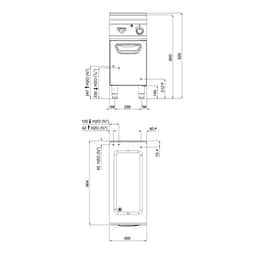 Elektro Bain-Marie - 1x GN 1/1 & 1x GN 1/3