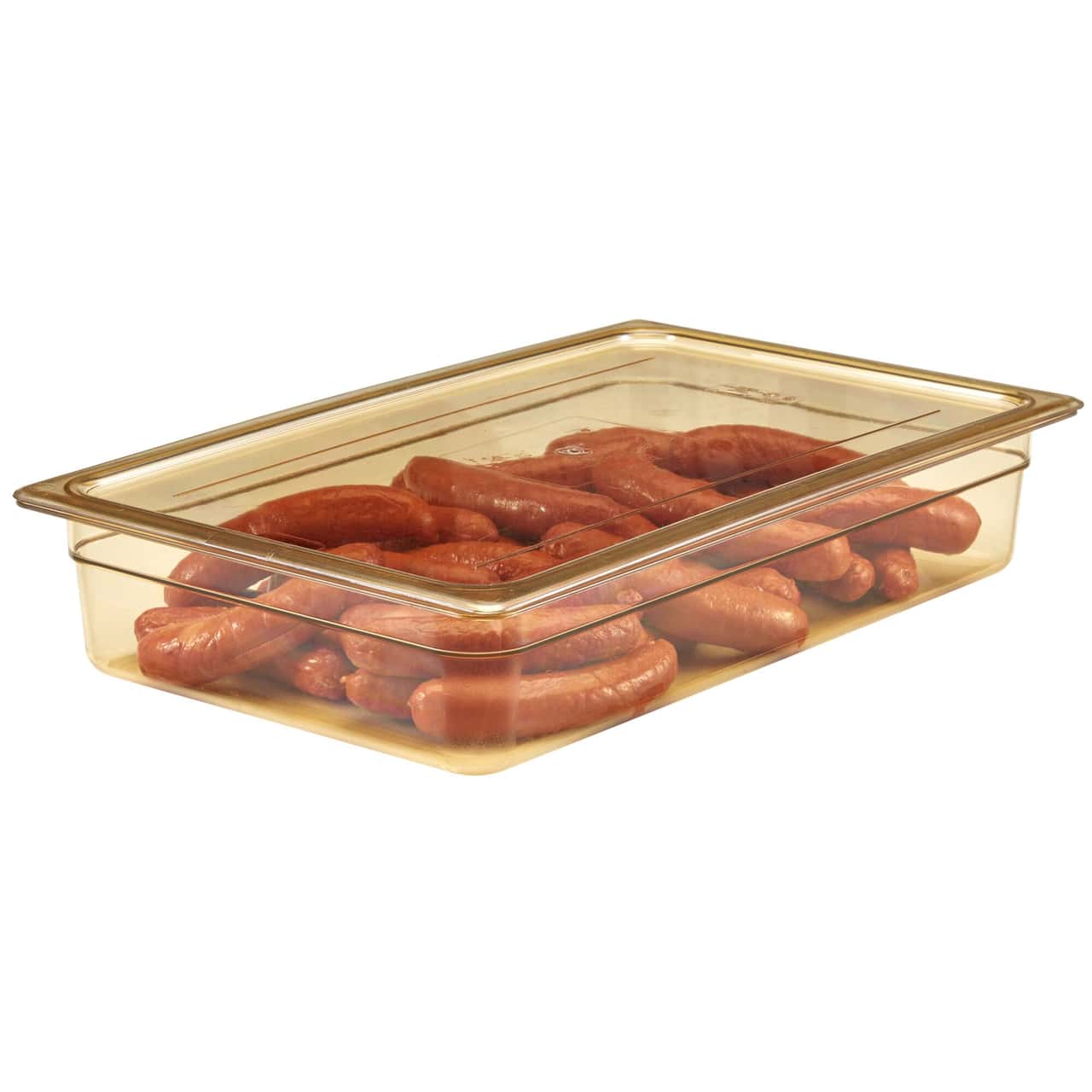 (6 kusů) CAMBRO | H-PAN™ Žáruvzdorné GN nádoby 1/1 - jantar - hloubka 100 mm