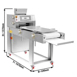 Bäckerei-Teigausrollmaschine - für Pizza- & Brotteig - 550 Watt - bis zu 2400 Stk/h