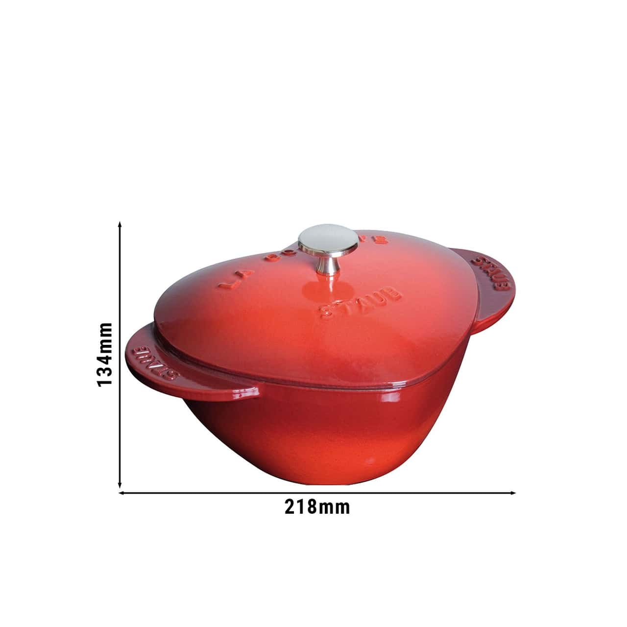 STAUB | LA COCOTTE - Cocotte - Herzform - 200mm - Gusseisen - Kirsch-Rot