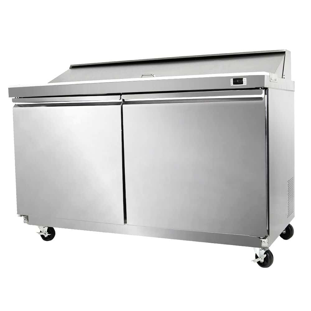 Saladette American Style PREMIUM - 1230mm - 396 Liter - 2 Türen - inkl. 12x GN 1/6 Behälter