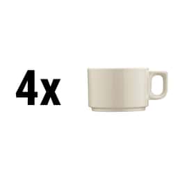 (4 Stück) PERA Creme - Kaffee-/ Teetasse - 70 cc