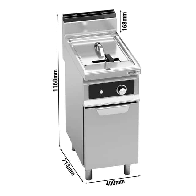 Gas Fritteuse - 18 Liter - 14 kW - Elektronische Steuerung