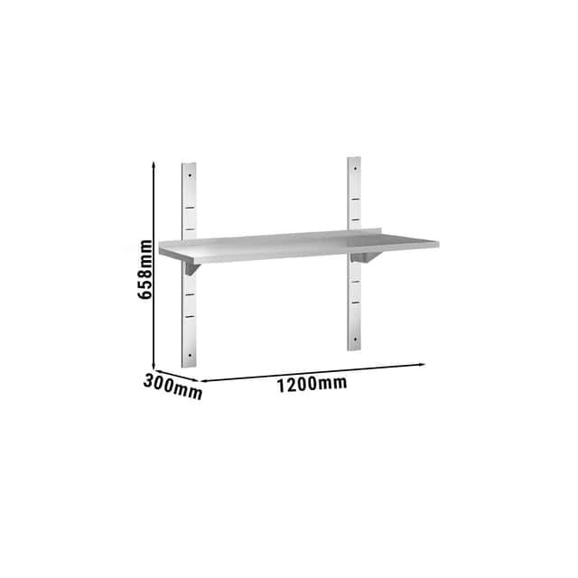 Wandborde PREMIUM - 1200x300mm - mit 1 Etage