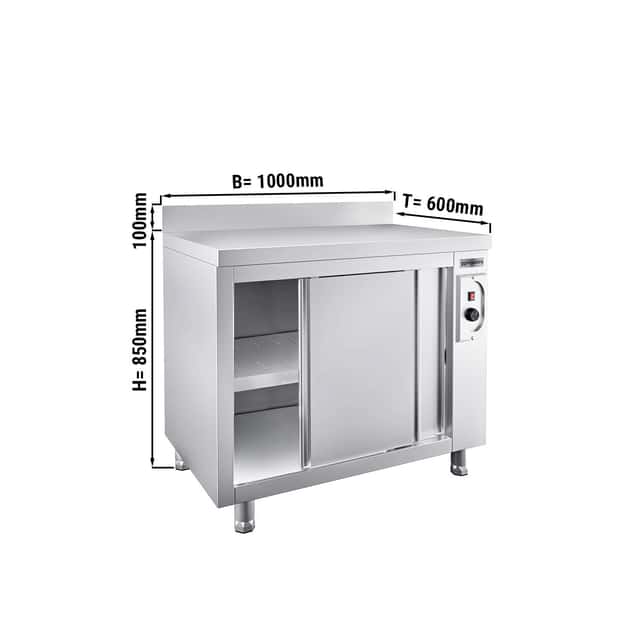 Wärmeschrank PREMIUM - 1000x600mm - mit Aufkantung