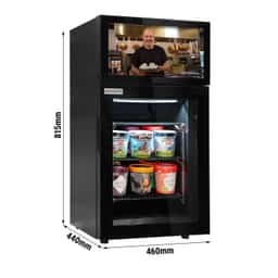 Minibar-Tiefkühlschrank - 460mm - 1 Glastür & Werbedisplay