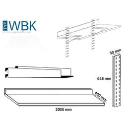 Wandborde ECO - 2000x400mm - mit 2 Etagen