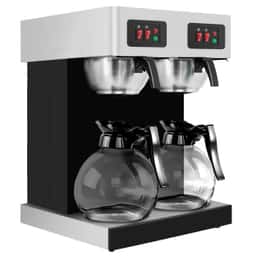 Filterkaffeemaschine - 2x 1,8 Liter - 4 kW - mit 4 Warmhalteplatten - inkl. 2 Glaskannen