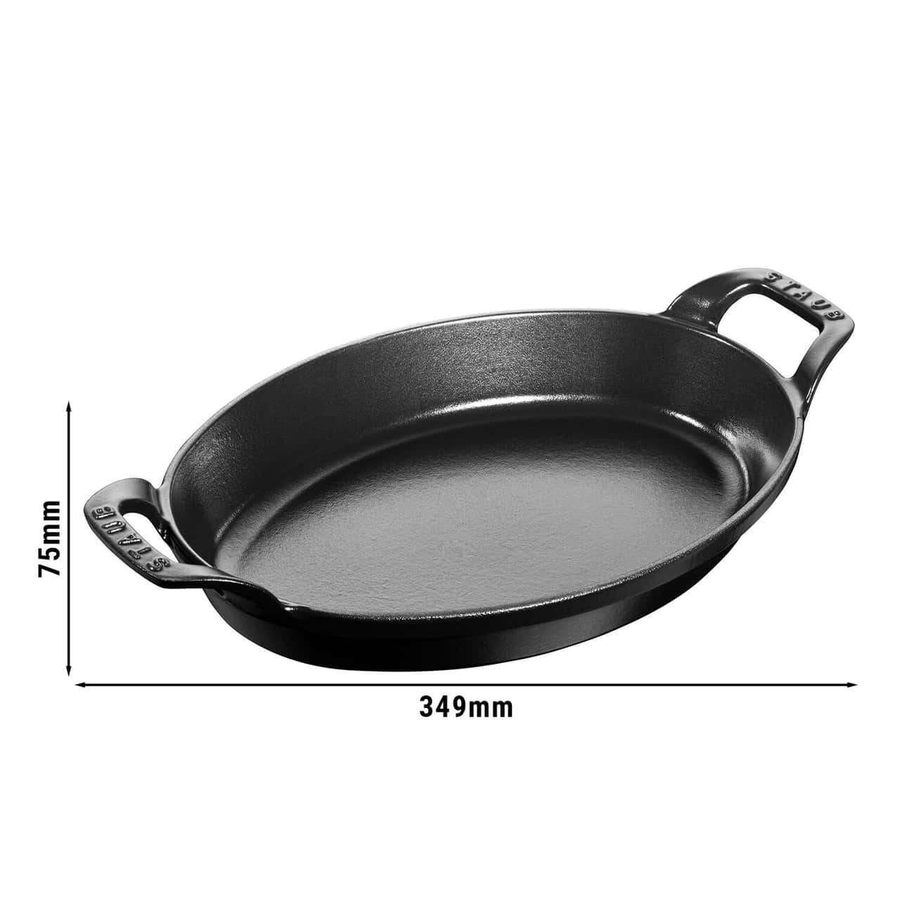 STAUB | SPECIALITIES - Ofenform - oval - 280mm - Gusseisen - Schwarz