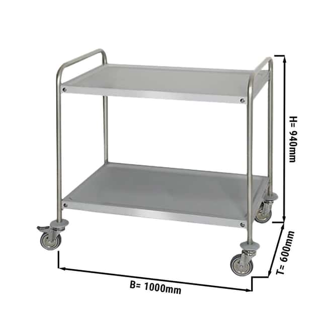 Servierwagen - 1000x600mm - mit 2 Abstellflächen