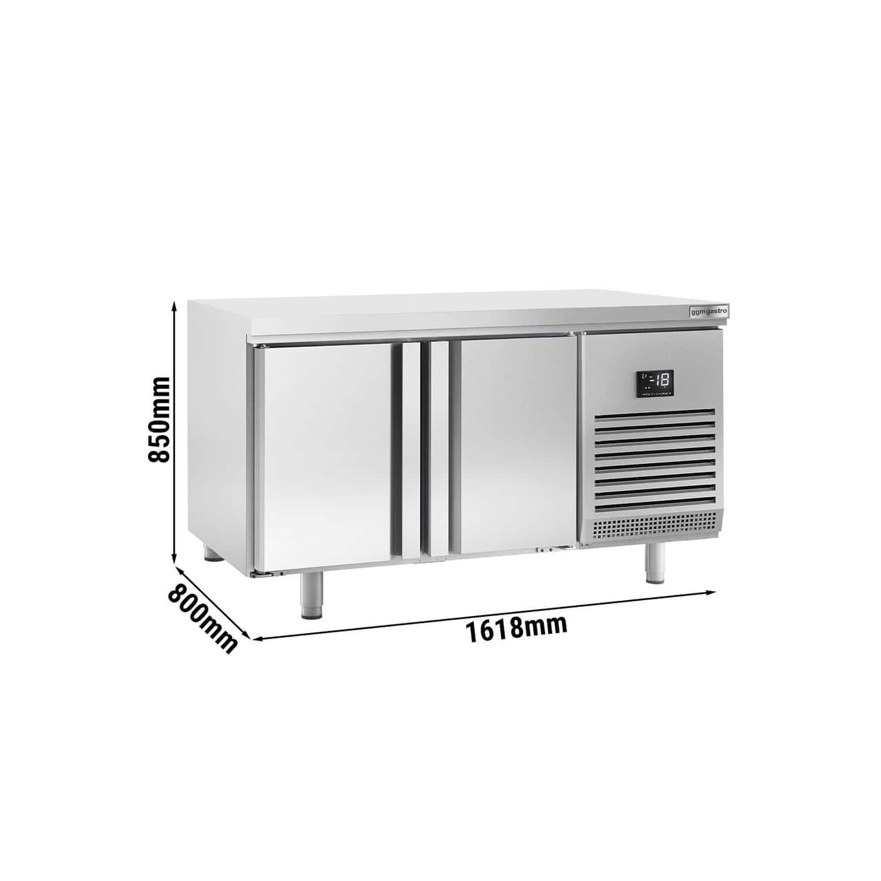 Bäckereitiefkühltisch Premium PLUS - 1618x800mm - mit 2 Türen