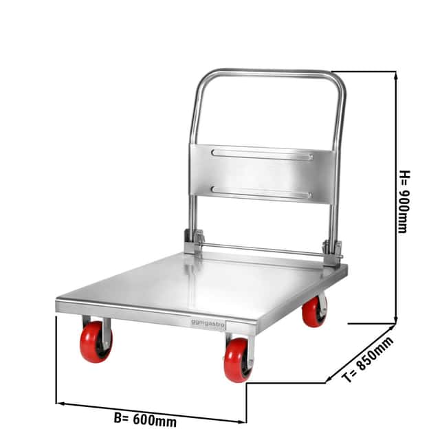 Transportwagen - 600x850mm - mit 1 Abstellfläche