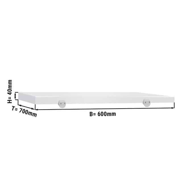 Schneideplatte für Arbeitstisch - 600x700mm - Weiß