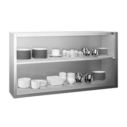 Edelstahl Wandhängeschrank PREMIUM - 1600x400mm - ohne Schiebetür - 800mm hoch