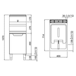 Plynová fritéza 15L (12,7 kW)