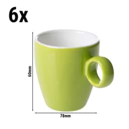 (6 Stück) BART COLOUR CAFE - Espressotasse - 65ml - Lime