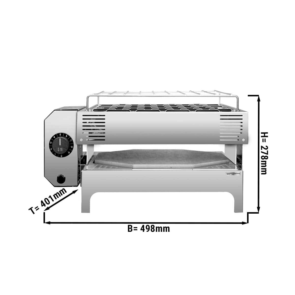 Elektro Speed Pizzaofen - 1x 28 cm - Manuell