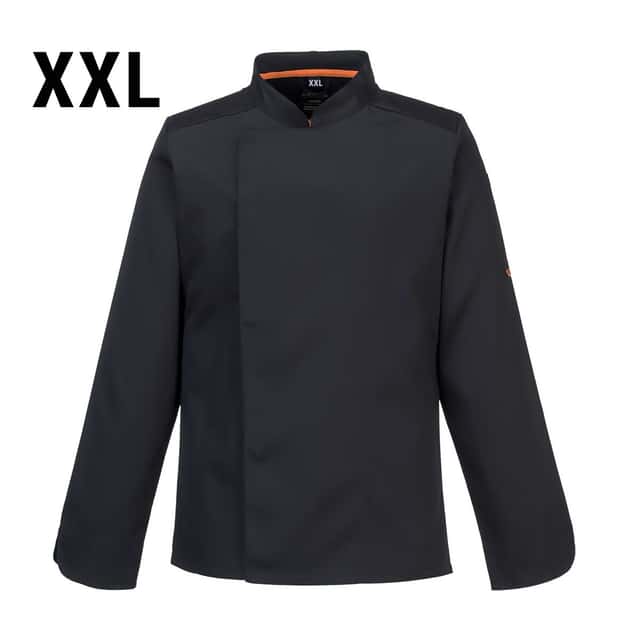 Langarm MeshAir Pro Kochjacke - Schwarz - Größe: XXL