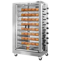 Gas Hähnchengrill - 47,2kW - mit 15 Spießen für bis zu 90 Hähnchen