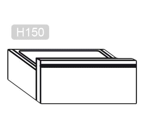 Schubladenblock PREMIUM - 1 Schublade - Unterbaumodul 400x560mm - für ATK 600mm tief