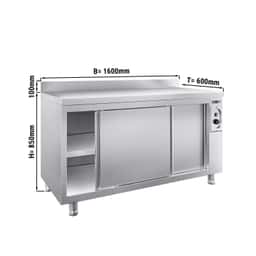 Wärmeschrank PREMIUM - 1600x600mm - mit Aufkantung