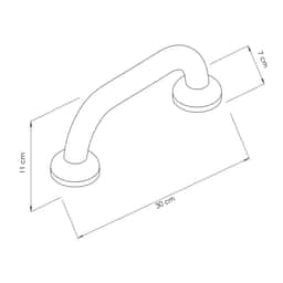 Haltegriff - Edelstahl - Länge: 300mm