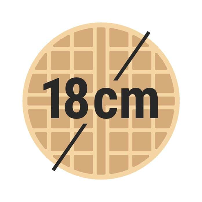 Waffeleisen - Doppelt - 2,6kW - Form: Rund - Ø 180mm