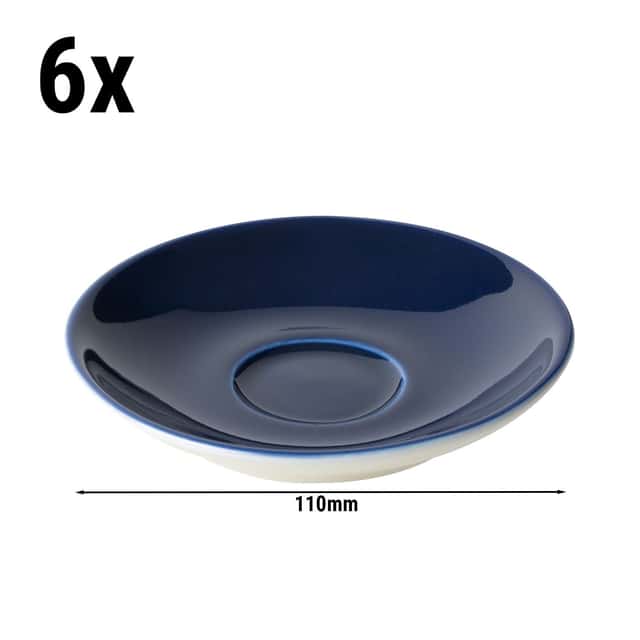 (6 Stück) BART COLOUR CAFE - Espressountertasse - Ø 110mm - Blau