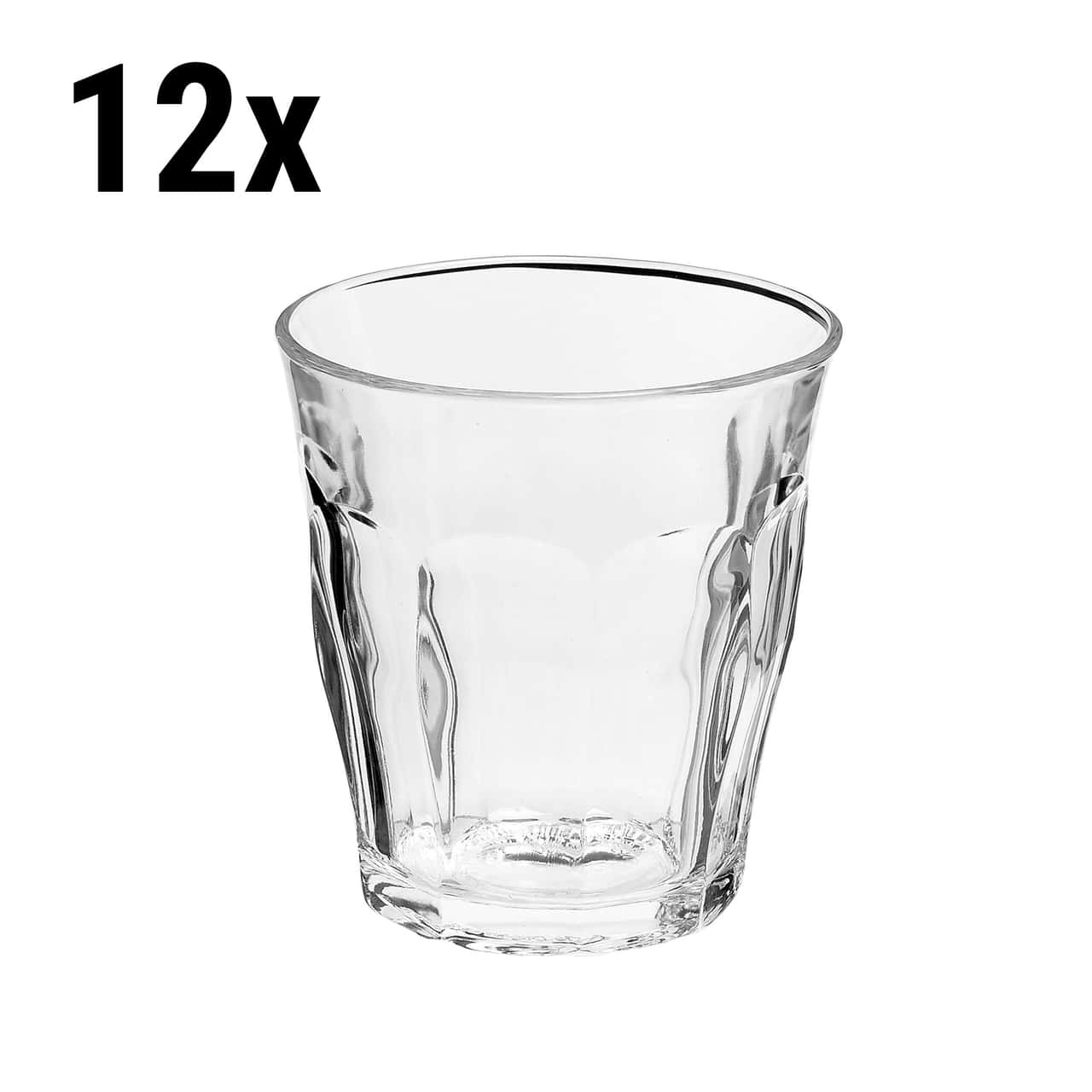 (12 Stück) Duralex Allzweck Trinkglas - PICARDIE - 160 ml - Transparent