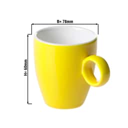 (12 pieces) BART COLOUR CAFE - Espresso cup - 6.5 cl - Yellow colour