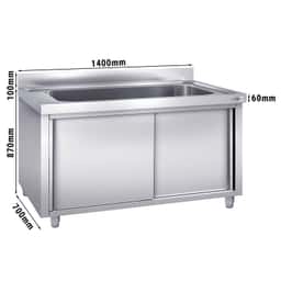 Topfspülschrank - 1400x700mm - mit 1 Becken