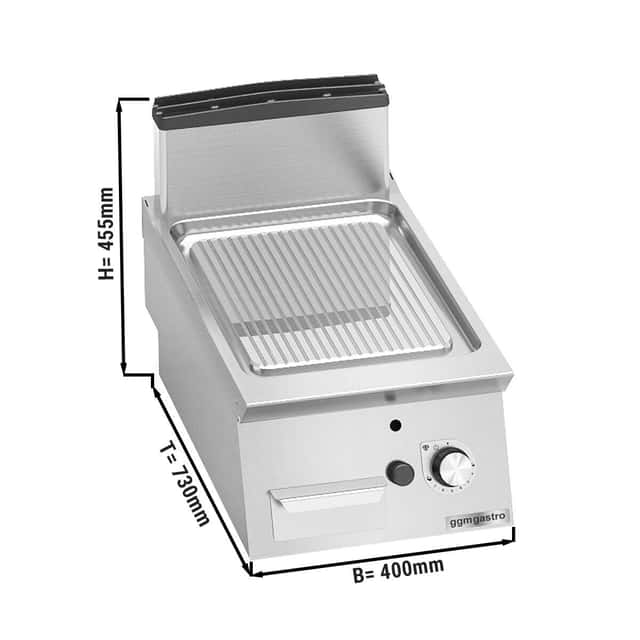 Gas Bratplatte - 6,9 kW - Gerillt