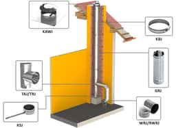 Čistící trubkové koleno - 90° pevný - z nerezové oceli - Ø 250 mm