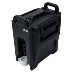 Thermo Getränkebehälter mit Hahn - 10 Liter / schwarz