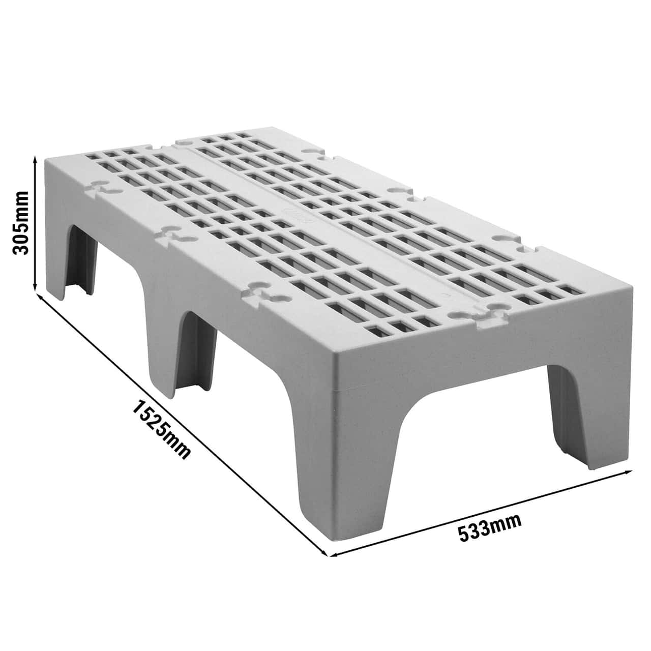 CAMBRO | Serie S - Schwerlast Lageruntersatz - mit geschlitzter Oberfläche - Grau gesprenkelt