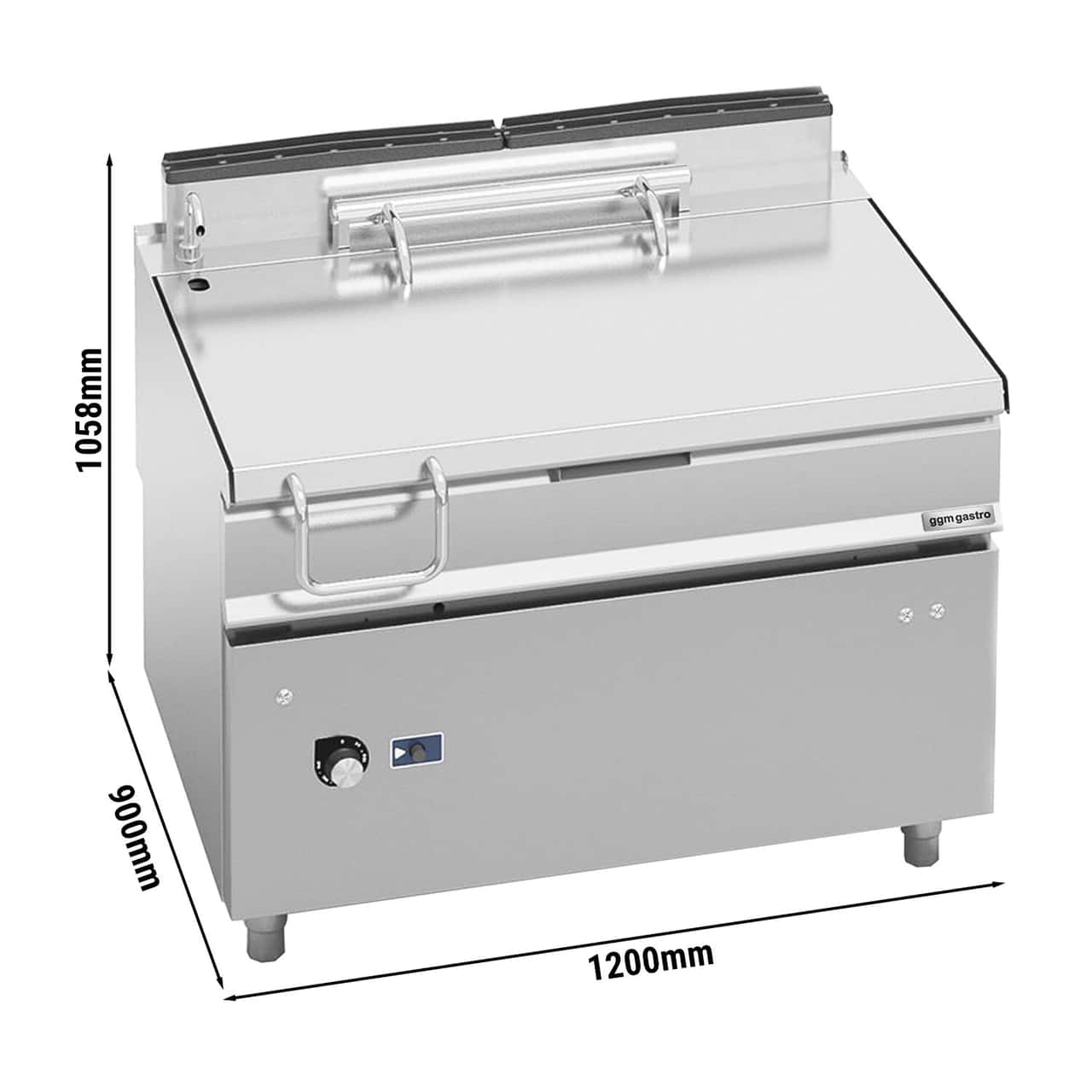 Plynová výklopná pánev - 120L - 30 kW - s motorem