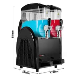 Slush-Maschine - 2x 12 Liter - Schwarz