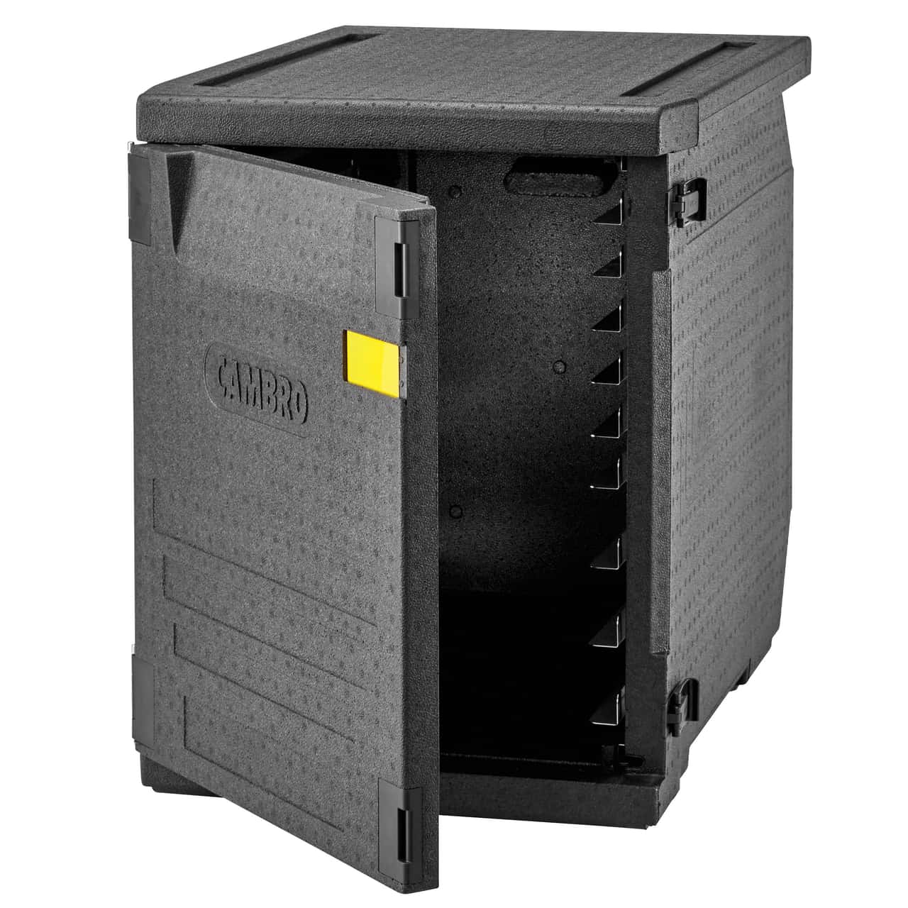 CAMBRO | CAM GOBOX® - Frontloader - EN 60x40 - mit 2er Set Edelstahlschienen - Schwarz