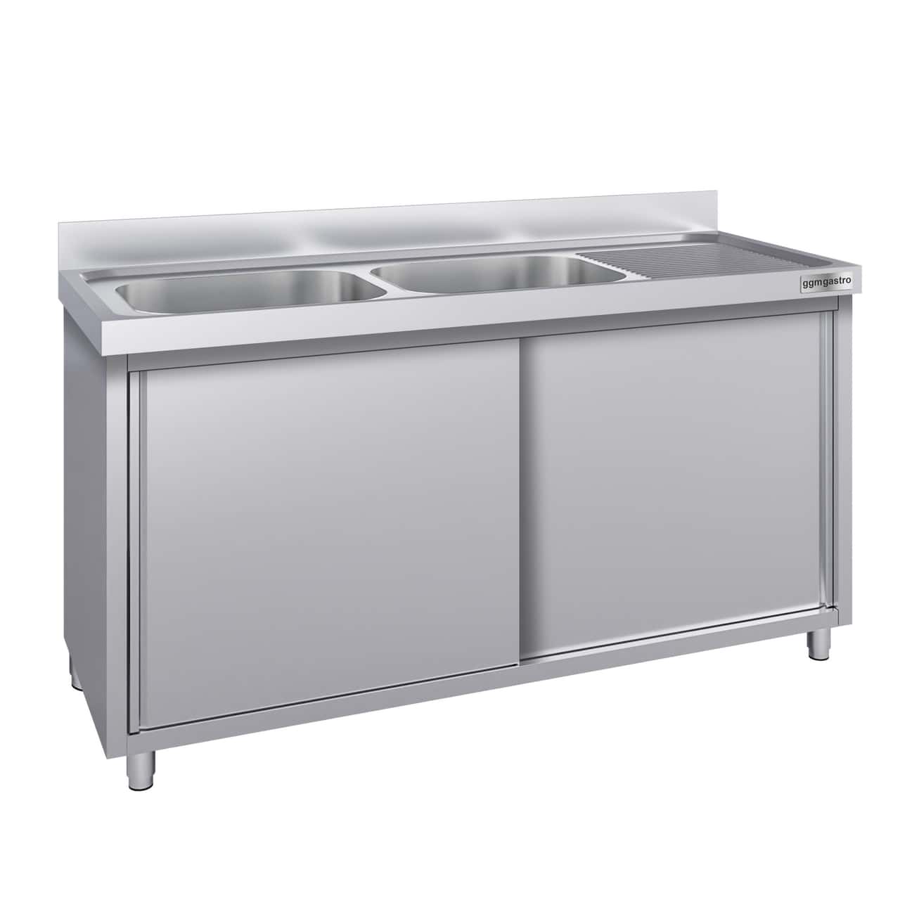 Spülschrank ECO - 1600x700mm - mit 2 Becken links