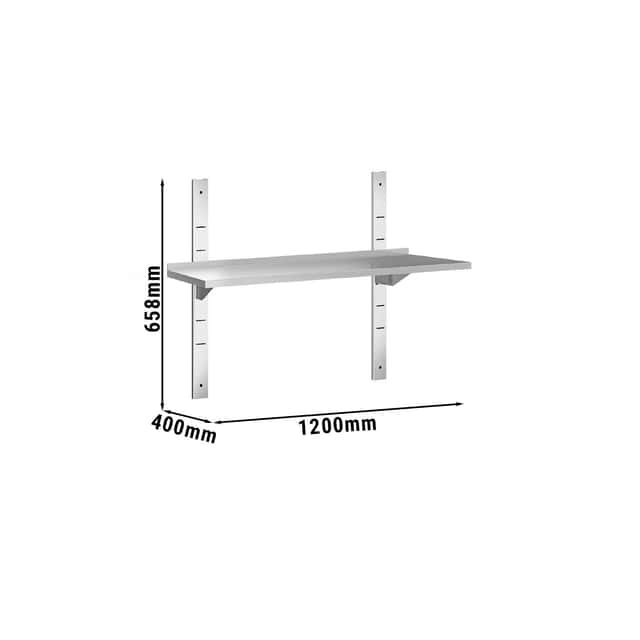 Wandborde PREMIUM - 1200x400mm - mit 1 Etage