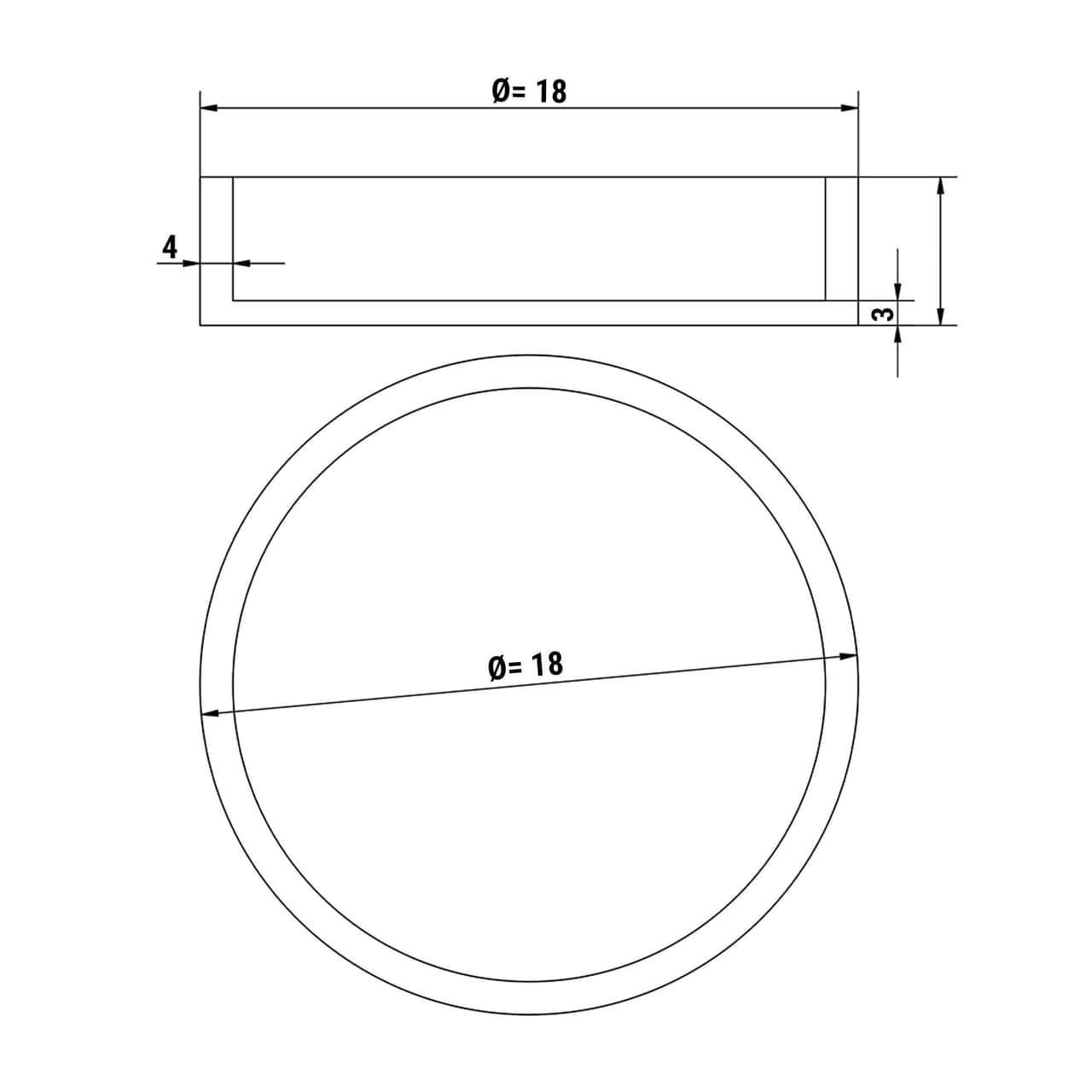 Platten für Tartlet Maschine TMNP - Tartlet-Form: Rund - Ø 80mm